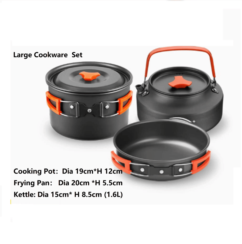 Outdoor Large Cookware Set – Camping Cookware Ideal for 4–5 People BY30122 by ECOTREK