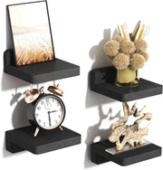 Mini Floating Shelves Wall Mounted Set of 4 by salelink.co.nz