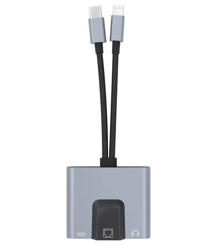 USB-C and Lightning to Ethernet Adapter by salelink.co.nz