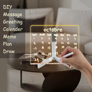 Led Acrylic Message Board with White Pen 20x20cm by salelink.co.nz
