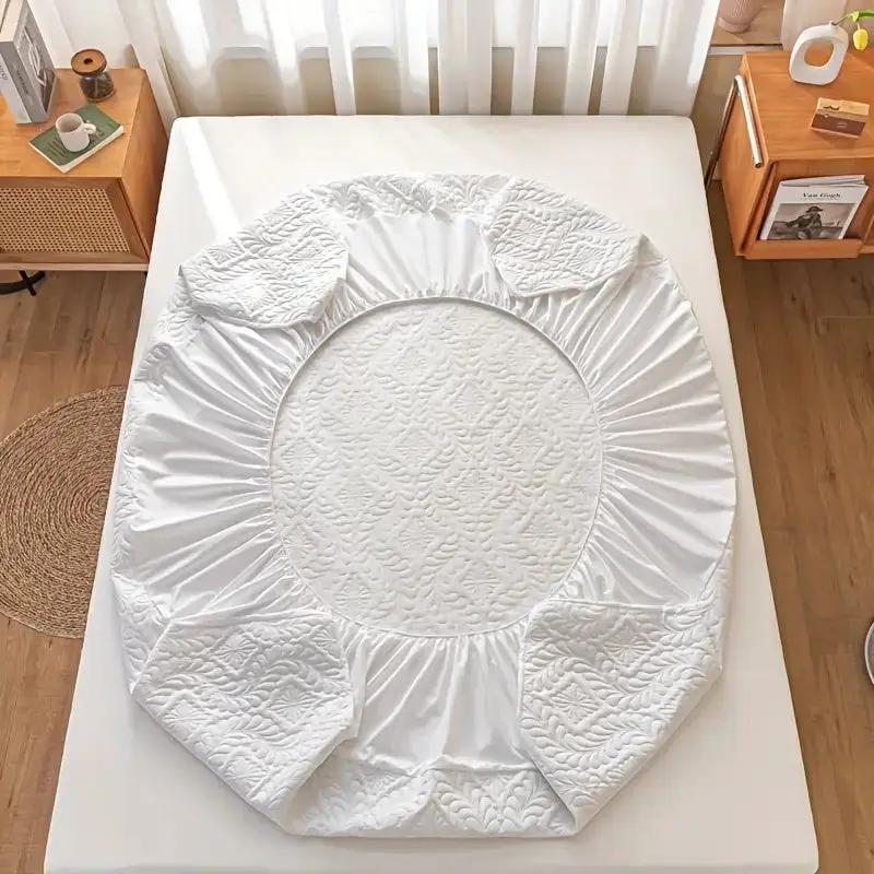 Waterproof Mattress Protector Grey 1.98x2.03m by salelink.co.nz