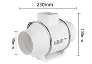 4inch Inline Extractor Fan Exhaust Duct by salelink.co.nz