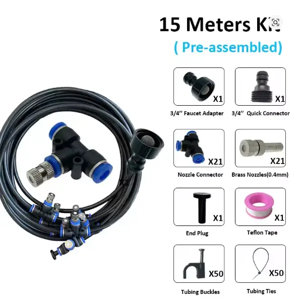 15M Outdoor Misting Cooling System by salelink.co.nz