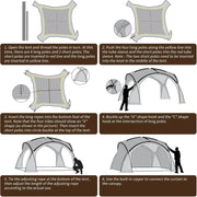Dome Canopy Gazebo Tent – 4.2 × 4.2 × 2.3m LCF28517 by ECOTREK