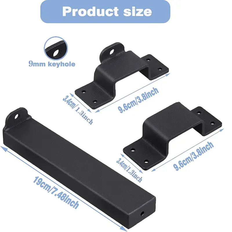 Gate Latches Flip Latch Bolt Latch Lock for Safety Door Black by salelink.co.nz