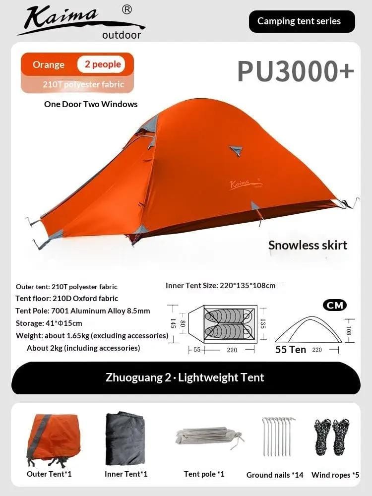 Mead's Supply & Equipment Outfitters limited Tents Ultralight Hiking Tent — 1–2 Person Camping Shelter Ultralight Hiking Tent — 1–2 Person Camping Shelter