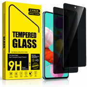 techplus Screen protector Samsung Galaxy A51 Privacy Tempered Glass Screen Protector (2 Pack) – 9H HD Anti-Spy, 2.5D Rounded Edge, Impact & Scratch Resistant Samsung Galaxy A51 Privacy Glass Screen Protector
