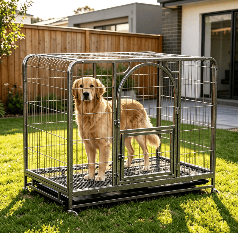 dealonline.co.nz dealonlinenz Super Large Pet Cage 125CM XXL Metal with Wheels Super Large Pet Cage 125CM XXL Metal with Wheels