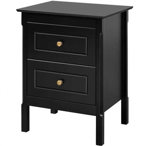 Large End Table with 2 Drawers Side Table Nightstand by Yaheetech
