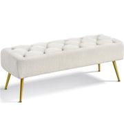Upholstered Bedroom Benches Footrest Stool Ottoman Footstool Bench by Yaheetech