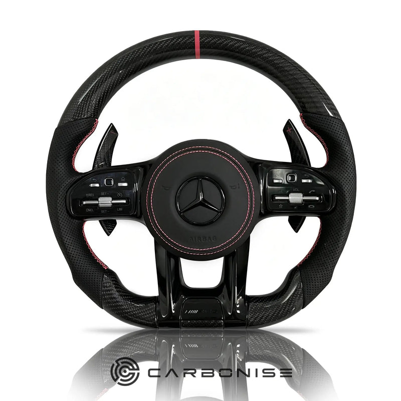 Mercedes-Benz Steering Wheel (Carbon Fiber+Perforated Leather) #39 by CARBONISE