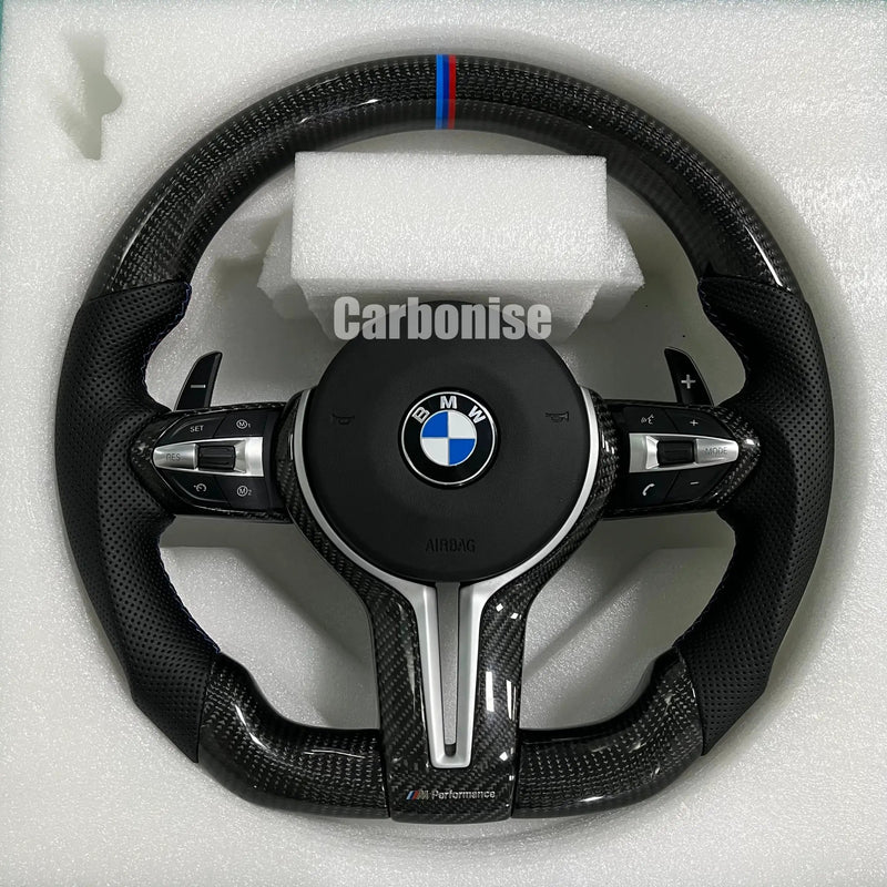 BMW Steering Wheel (Carbon Fiber+Perforated Leather)@39 by CARBONISE