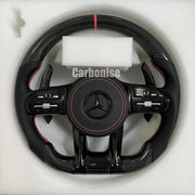 Mercedes-Benz Steering Wheel (Carbon Fiber+Perforated Leather) #39 by CARBONISE