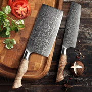 KD 67 Layer Damascus Knife Set - Nakiri Knife 2PCS by China Dropship