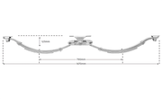 Eye to Slipper - 3000kg with dimensions 125mm height, 790mm and 1470mm width.