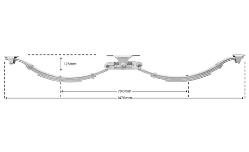 Eye to Slipper - 3000kg with dimensions 125mm height, 790mm and 1470mm width.