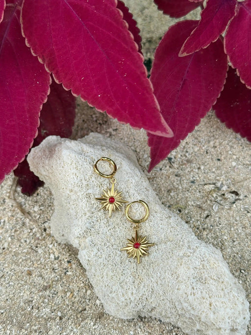 Whetū Whero Gold Huggies by Tahana Jewellery
