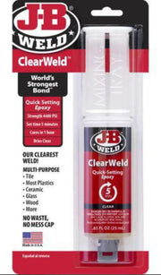 JB Weld ClearWeld Epoxy Adhesive Syringe Mixer 25ml - 50112 by Racing Pro NZ Ltd