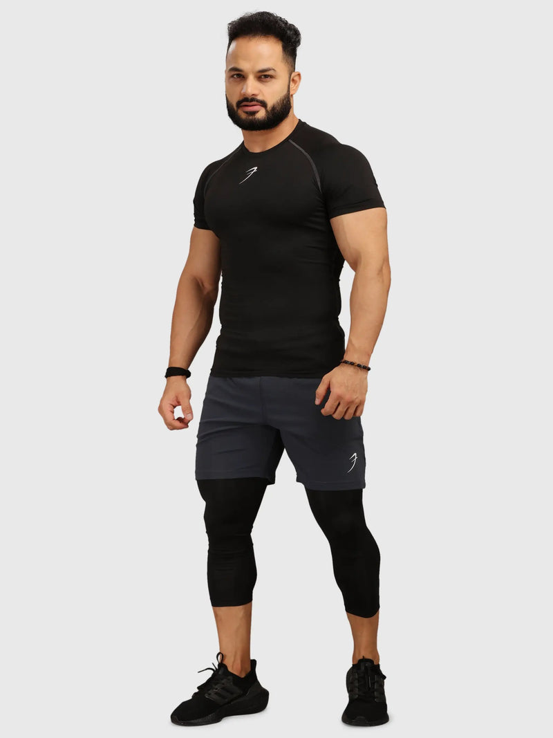Compression T-shirt Black by Fuaark Nz