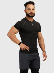 Compression T-shirt Black by Fuaark Nz