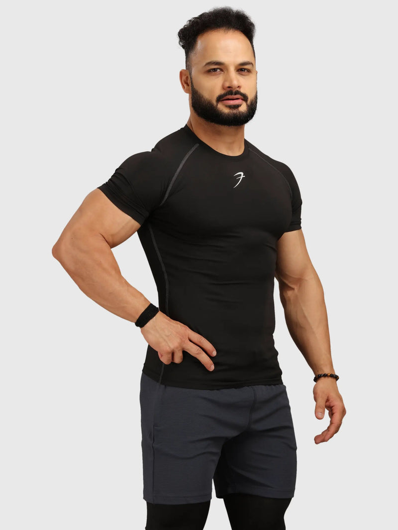 Compression T-shirt Black by Fuaark Nz