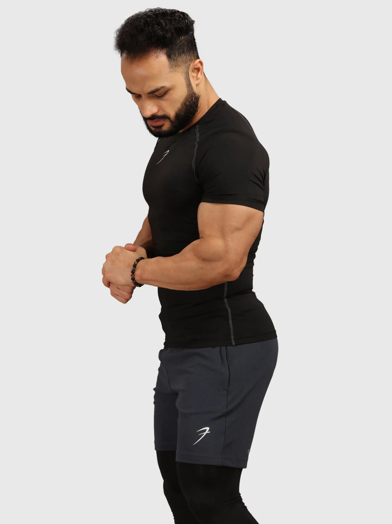 Compression T-shirt Black by Fuaark Nz