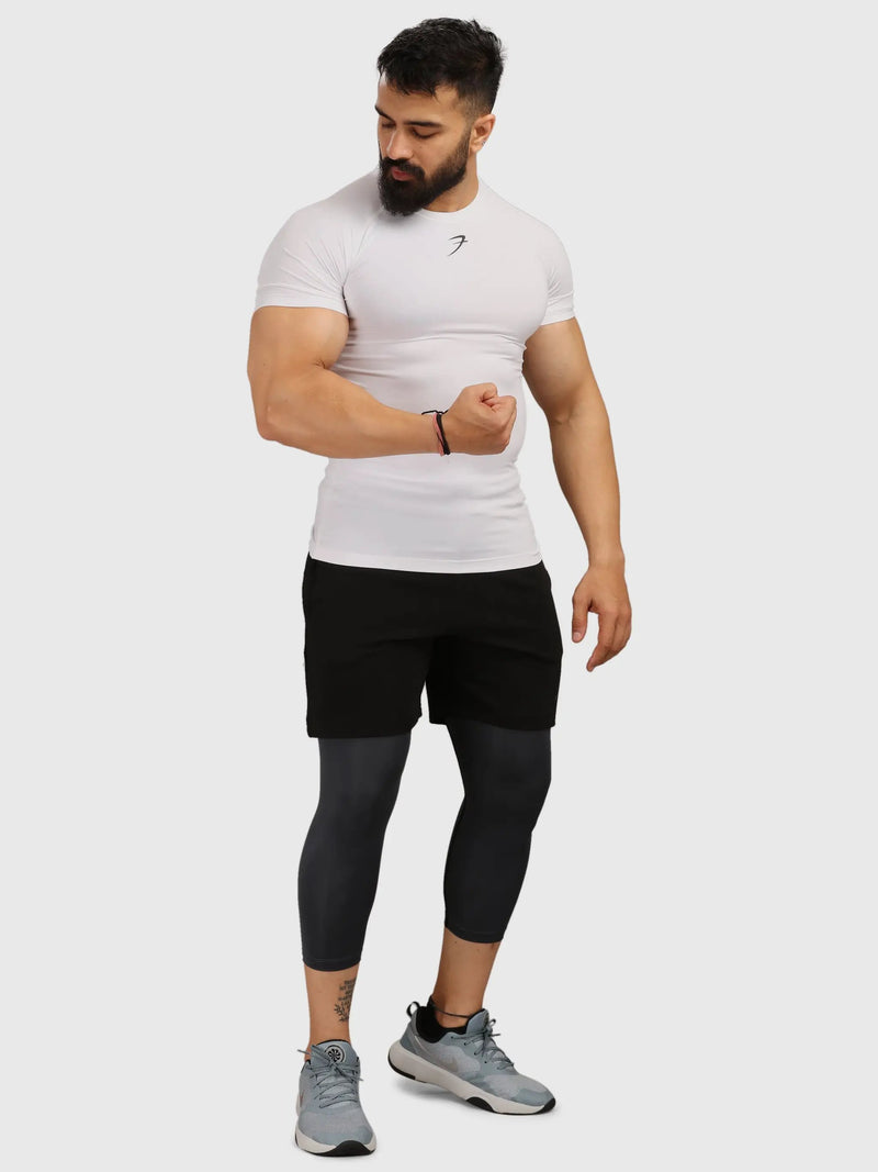 Compression T-shirt White by Fuaark Nz
