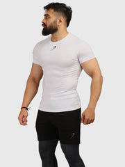 Compression T-shirt White by Fuaark Nz