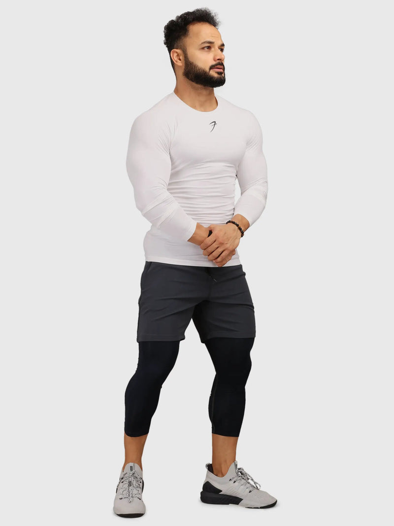 Compression T-shirt White by Fuaark Nz