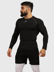 Compression Fullsleeves T-shirt Black by Fuaark Nz
