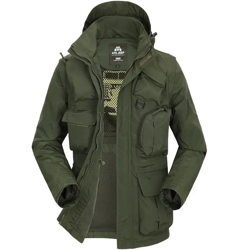 Men's Tactical Jacket with Removable Sleeves - Convertible Vest | Outdoor & Casual Wear by Mead's Supply & Equipment Outfitters limited