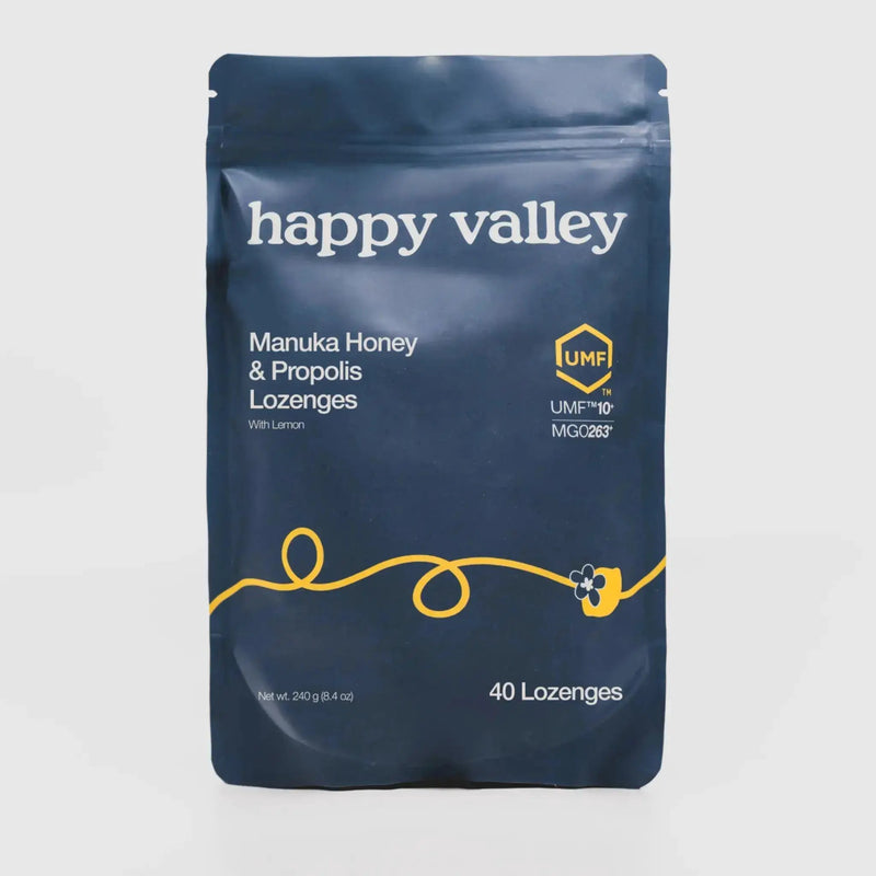 UMF 10+ Manuka Honey & Propolis Lemon Lozenges by Happy Valley Honey