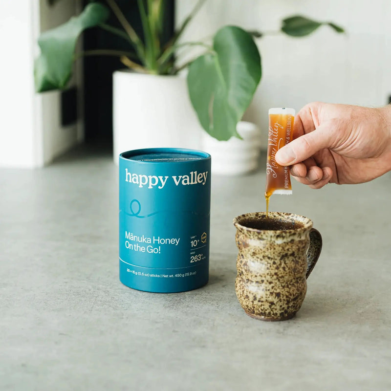 Mānuka Honey Packets - On the Go UMF 10+ Honey Sticks by Happy Valley Honey