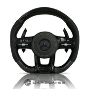 Mercedes-Benz Steering Wheel (Carbon Fiber+Perforated Leather) #03 by CARBONISE
