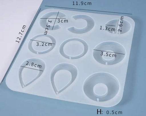 DIY Silicone Resin Moulds Earrings Pendant Epoxy Casting Moulds - 03 by Resin Art NZ