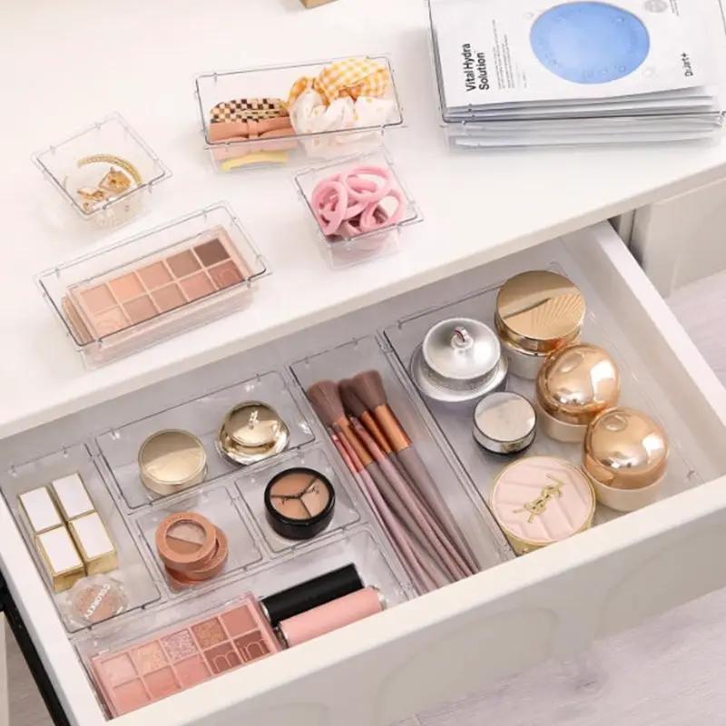g8buynz g8buynz 25pcs Drawer storage box set transparent plastic multifunctional organizer 25pcs 25pcs Drawer storage box set transparent plastic multifunctional organizer 25pcs