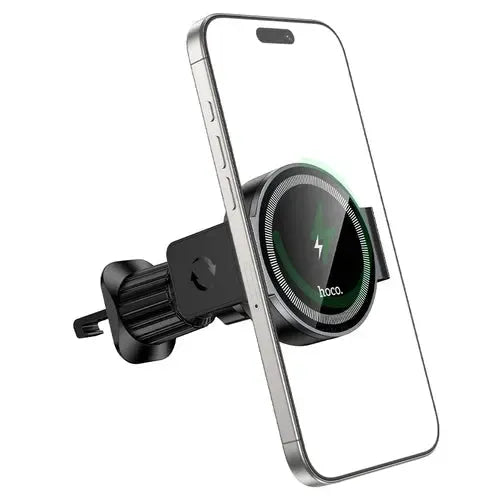 BroDeals Car Phone Holder 5W Wireless Charging Magnetic 2-in-1 Air Vent Phone Holder – Magnetic or Clamp Mount 5W Wireless Charging Magnetic 2-in-1 Air Vent Phone Holder – Magnetic or Clamp Mount