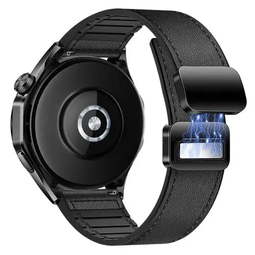 BroDeals Watches Universal Leather Watch Strap with Magnetic Buckle Universal Leather Watch Strap with Magnetic Buckle
