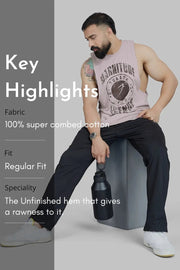 Magnitude Deep Arm Tank Beige by Fuaark Nz