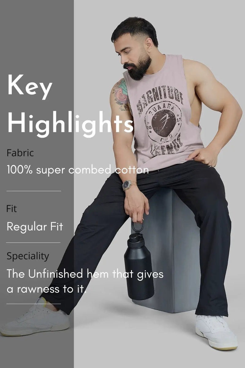 Magnitude Deep Arm Tank Beige by Fuaark Nz