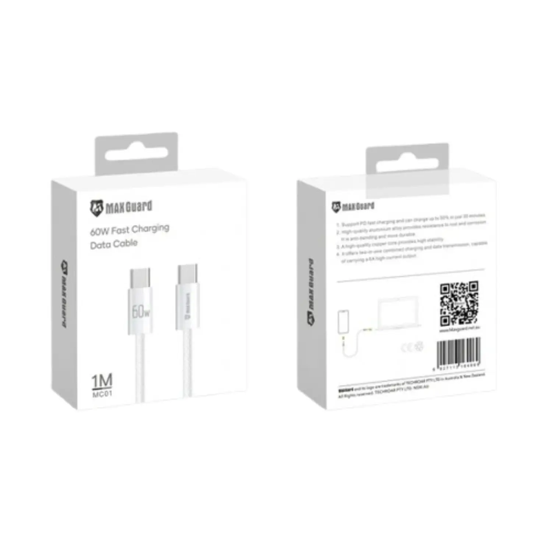 Maxguard 1m 60W Type-C to C Cable MC01 by 9eight5