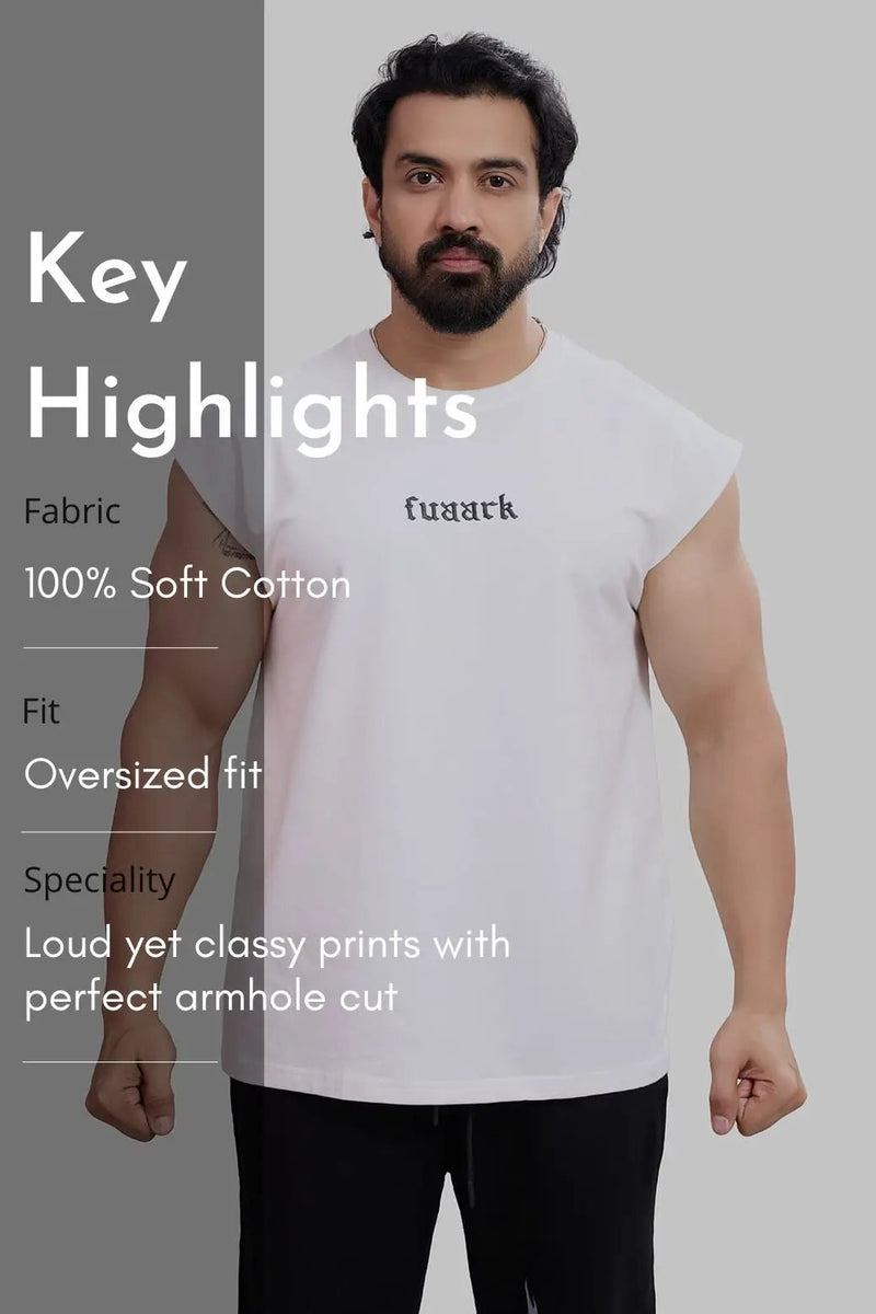 Blackout Capsleeves Tank White by Fuaark Nz