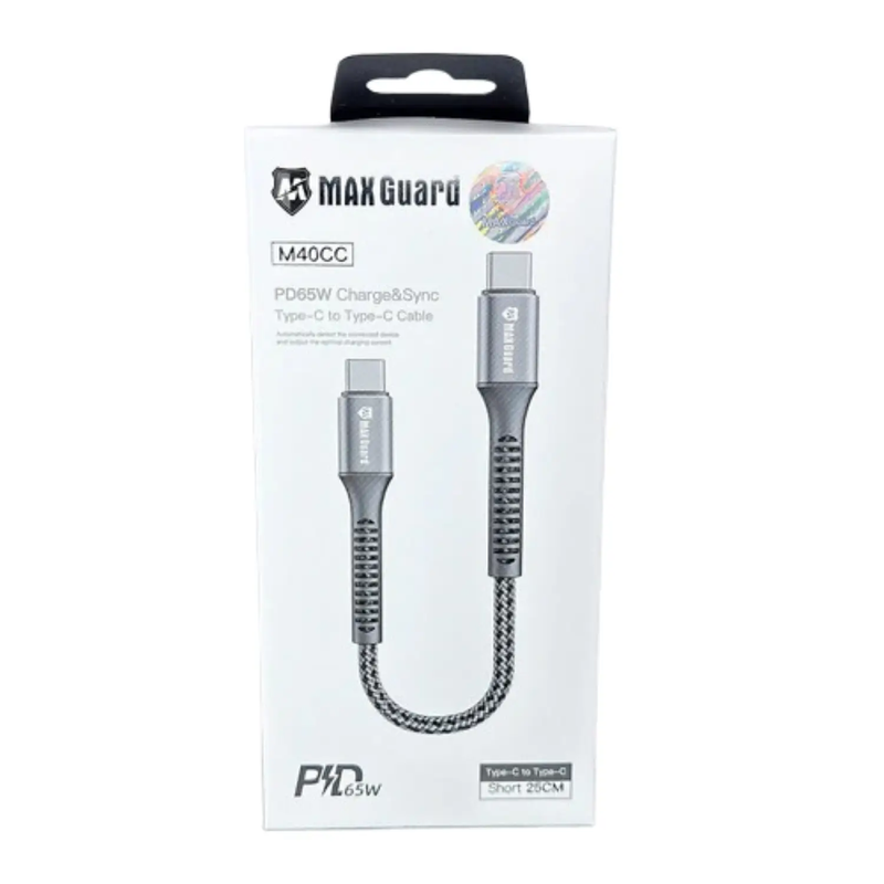 Maxguard 25cm 65W Type-C to C cable M40CC by 9eight5