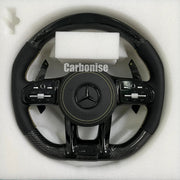 Mercedes-Benz Steering Wheel (Carbon Fiber+Perforated Leather) #03 by CARBONISE