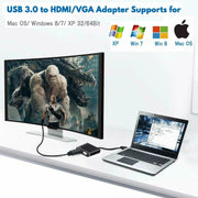 USB 3.0 to HDMI VGA 1080P Adapter by salelink.co.nz