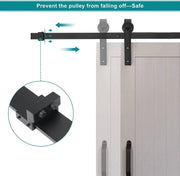 4M Sliding Barn Door Hardware Kit by salelink.co.nz