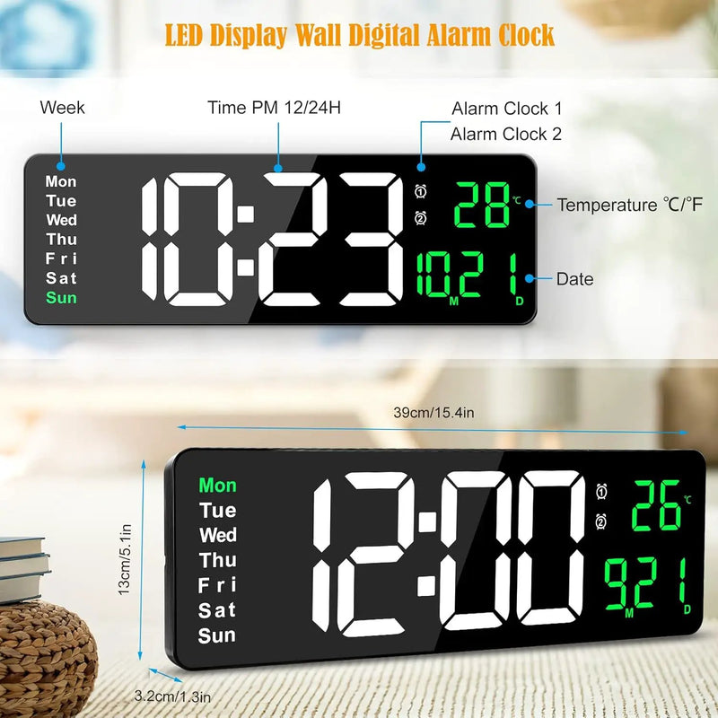 Large Digital Wall Clock by salelink.co.nz