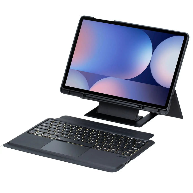 HY-810B Combo Keyboard Case With Backlight for Samsung Tab S10 Plus Black by salelink.co.nz