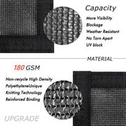 180GSM Privacy Fence Screen Black-1Mx7M by salelink.co.nz