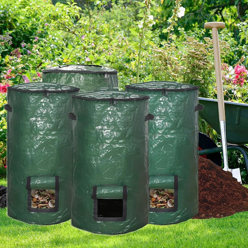 4x Reusable Compost Bin Bag 15 Gallon 35x60cm by salelink.co.nz